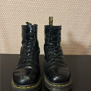 Dr. Martens Shiny Black Lace-Up Boots